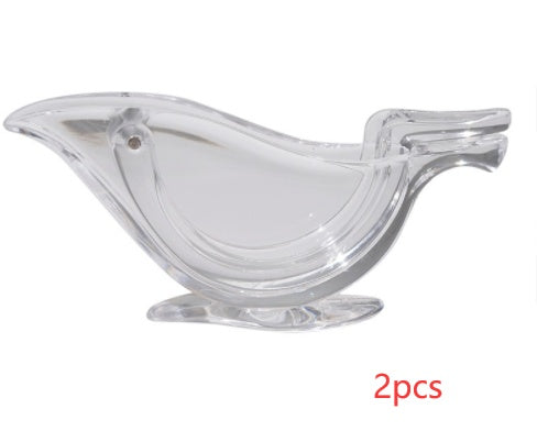 Espremedor de limão manual transparente acrílico elegância formato de pássaro espremedor de fatia de limão ferramentas de cozinha aparelhos