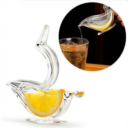 Espremedor de limão manual transparente acrílico elegância formato de pássaro espremedor de fatia de limão ferramentas de cozinha aparelhos